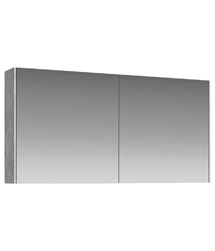 Зеркальный шкаф Aqwella Mobi 120 см, бетон светлый