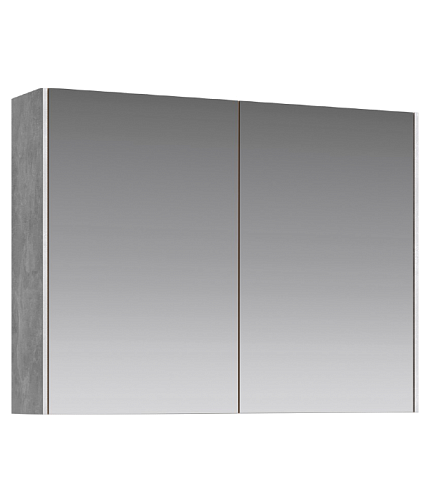 Зеркальный шкаф Aqwella Mobi 80 см, бетон светлый