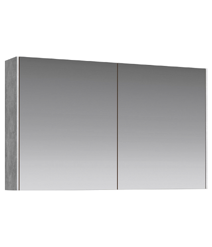 Зеркальный шкаф Aqwella Mobi 100 см, бетон светлый