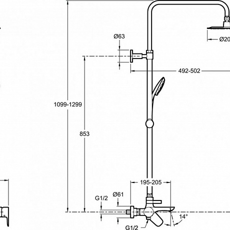 Jacob Delafon Aleo E97825RU-4-CP