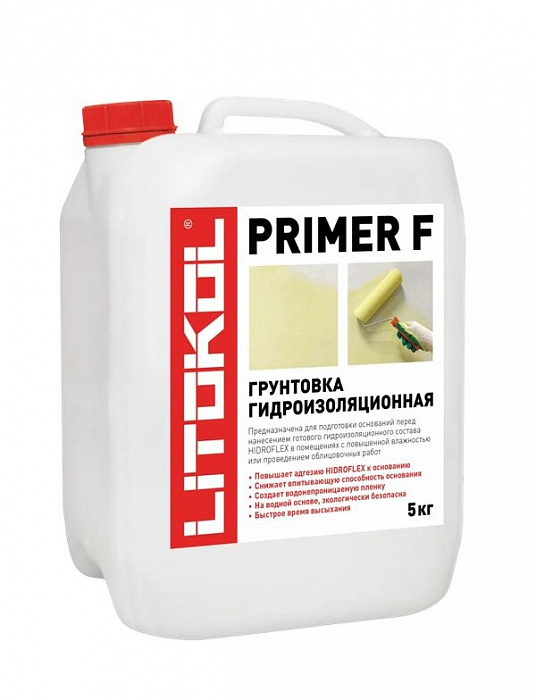 Грунтовка для обработки оснований Litokol PRIMER F-м, 5 кг